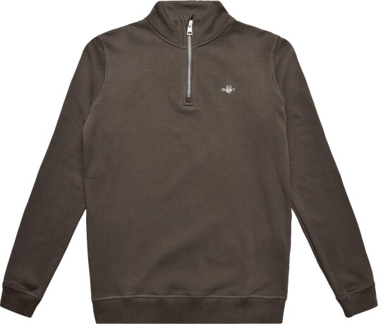 Gant Kids Shield Half Zip Sweatshirt SHADOW BROWN 152 Gant Kids Shield Half Zip Sweatshirt SHADOW BROWN 152