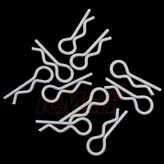 Yeah Racing YA-0594WT RC BODY CLIP FOR 1/8 1/10 1/12 10PCS WHITE