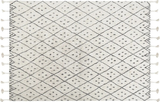 Agadir Bomullsteppe 160x230 cm - Svart/hvit