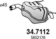 Bakre eksospotte ASSO 34.7112 Bakre eksospotte ASSO 34.7112