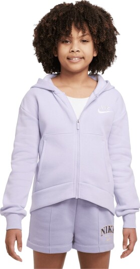Nike Sportswear Club Full Zip Hettegenser Barn Lilla 122 - 128