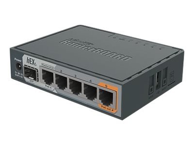Mikrotik hEX S Kablet Router med 4 Gigabit Ethernet-porter - Svart