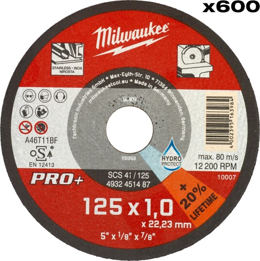 Milwaukee 4932500580 Kappeskive SCS41/125X1 PRO+ 600P, Maskintilbehør & forbruk