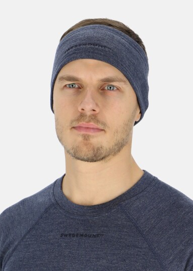 Swedemount Nepal Wool Terry Merino Headband Navy Melange Onesize Luer