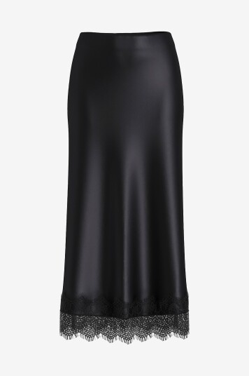 Vila Skjørt viEllette HW Ankle Lace Skirt Svart Vila Skjørt viEllette HW Ankle Lace Skirt Svart