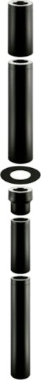 Stålpipe Schiedel Permeter Sort 5,25 m