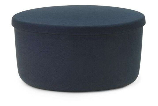 Normann Copenhagen - Hide Storage Pouf Large Steel Blue Normann Copenhagen