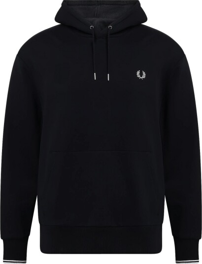 Fred Perry Tipped Hooded Sweatshirt   BLACK   XL