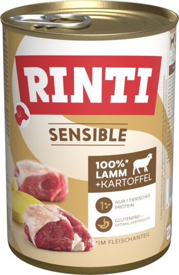 Rinti Våtfôr Sensible & Poteter Lam 24 X 400 G Rinti Våtfôr Sensible & Poteter Lam 24 X 400 G
