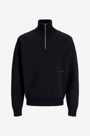 Jack & Jones Junior Genser jorVesterbro Knit Half Zip Jnr Svart
