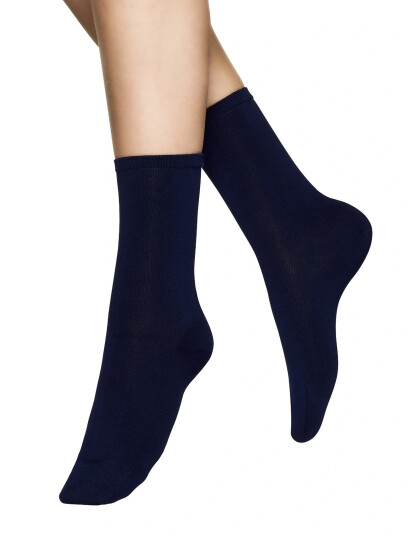 Vogue Vogue Cotton Socks - Navy - 36-38