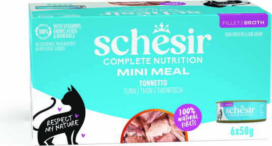 Schesir Våtfôr Complete Nutrition Filet I Buljong Tunfisk 24 X 50 G