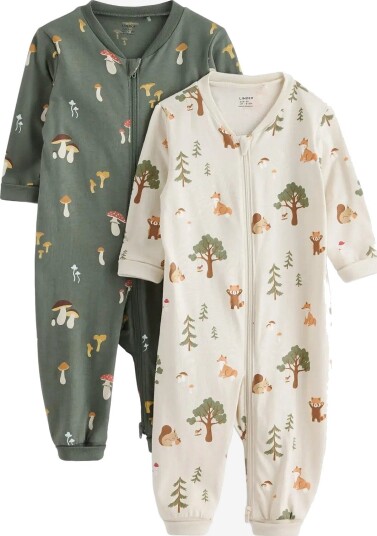 Lindex 2 Pack Pyjamas DUSTY KHAKI 104