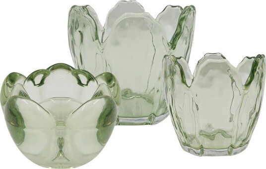 Seasons Spring Collections Telysholdere 3pk Grønn