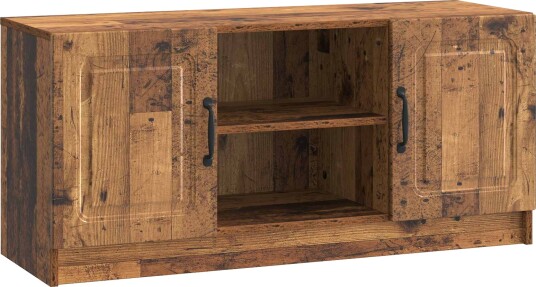 TV skap Gammelt tre 102 x 34,5 x 47 cm Konstruert tre TV skap Gammelt tre 102 x 34,5 x 47 cm Konstruert tre