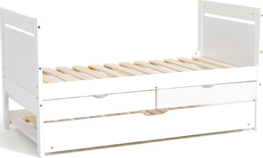 JLY 70x140 Juniorseng med Ekstra Seng + Oppbevaringskasser Hvit JLY 70x140 Juniorseng med Ekstra Seng + Oppbevaringskasser Hvit