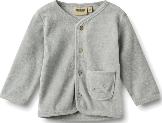 Wheat Sweat Cardigan L/S Toto Sky   MELANGE GREY   86