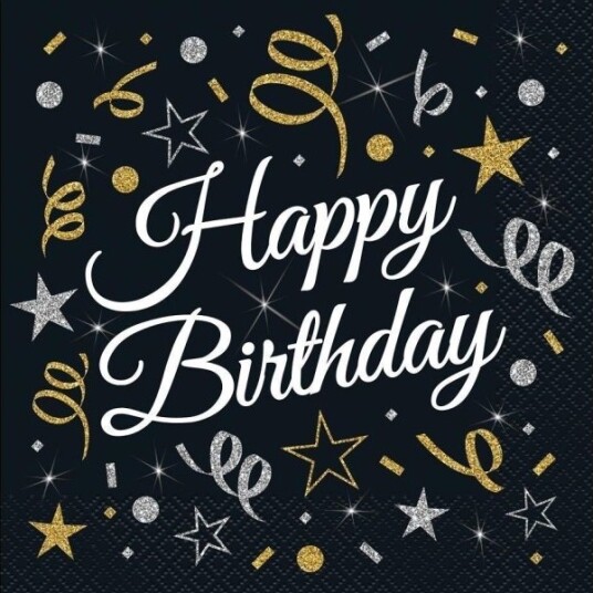 Godan B&C Happy Birthday Papirservietter 33X33cm 20 Stk
