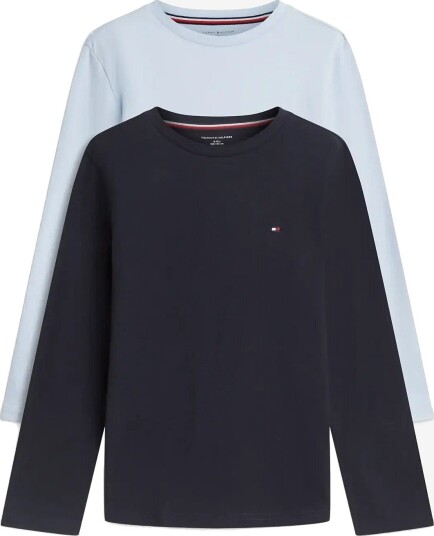 Tommy Hilfiger 2 Pk Ls Tee SKY BLUE NAVY BLUE 152-164