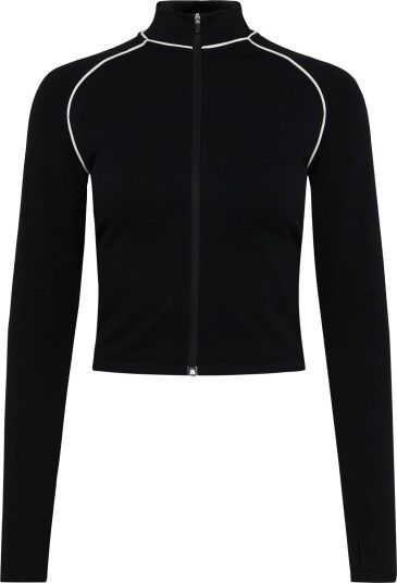 aim´n Shape Seamless Contrast Zip Jacket   Black   XS