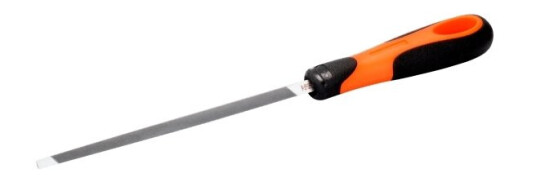 Bahco Ergo 4-187-06-2-2, Fil, Trekant-Fil, 2. Kutt, Sort, Oransje, 15 Cm, 7 Mm
