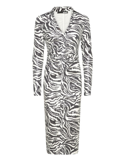 ROTATE Birger Christensen Sequins Midi Shirt Dress - Black - 36