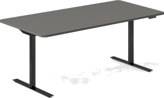 Hæve Sænkebord Dna 180X80 Cm Antracit 2 Ben/Sort