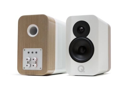 Q Acoustics Concept 300 - Høyttalere - Par Høyglans hvit og eik