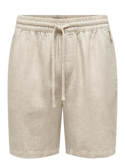 ONLY & SONS Onstel Visc Lin Shorts 0075 Cs - Cream - XXL