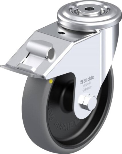 Blickle 849898 Ler-Tpa 160G-Fi-Els Styrehjul Med Bremse - Hjuldiameter 160 Mm - Bæreevne (Maks.) 130 Kg - 1 Stk