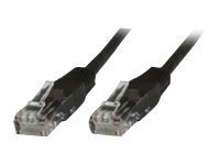 MicroConnect - Nettverkskabel - RJ-45 (hann) til RJ-45 (hann) - 1.5 m - UTP - CAT 5e - med støvel, flertrådet - svart