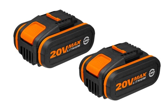 Worx 20V Batteri 4Ah Med Batteri Indikator Pakke med 2 stk Worx 20V Batteri 4Ah Med Batteri Indikator Pakke med 2 stk