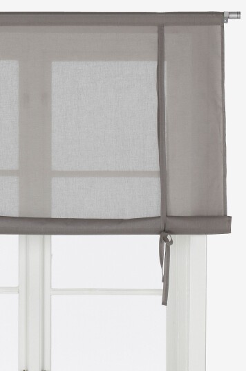 &Home Roll up gardin Voile Grå