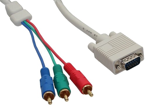 Inline 17202 2 M Vga D Sub Rca Beige Gull Hankjønn/Hankjønn