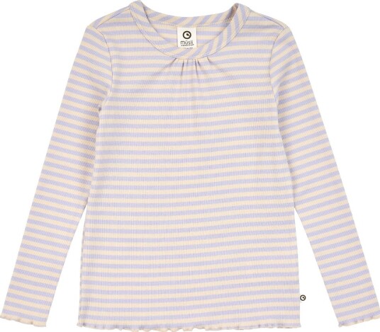 Müsli Genser Rib Stripe Oak/Mauve Müsli 3 år (98) Genser Beige Lilla Lyseblå