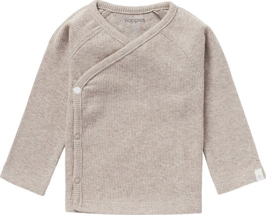 Noppies U Tee Overlap Ls Rib Nanyuki   P757 TAUPE MELANGE   44