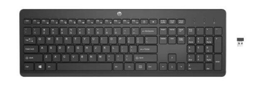 HP 230 Trådløst Tastatur 2.4 GHz Belgisk - Membrannøkkelbryter Sort HP 230 Trådløst Tastatur 2.4 GHz Belgisk - Membrannøkkelbryter Sort