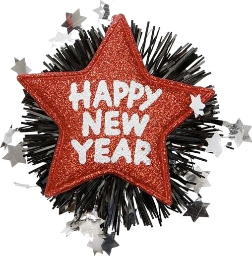 Widmann Rød Happy New Year Broche