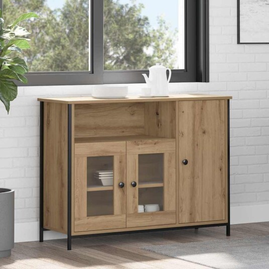  Sideboard Artisan Eik 100x35x75 cm Konstruert Tre