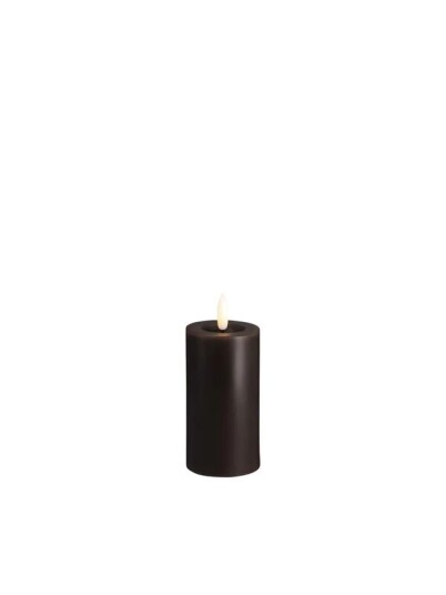 Moods & More LED pillar candle Melted Charcoal 49x100 mm