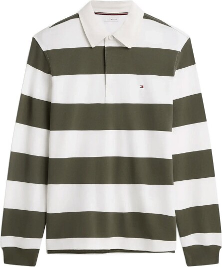 Tommy Hilfiger Essential Stripe Rugby Khaki green S