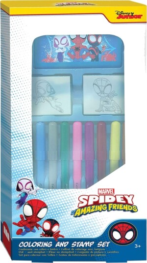 Marvel Spidey And His Amazing Friends Stempelsett Inkl. 2 Stempler Og 9 Tusjer