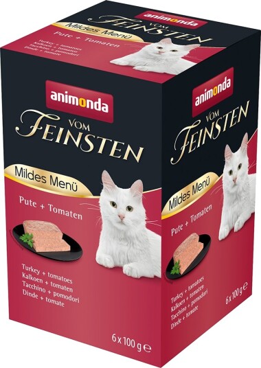 Animonda Vom Feinsten Våtfôr Adult Feinsten Mild Meny & Tomat Kalkun 36 X 100 G