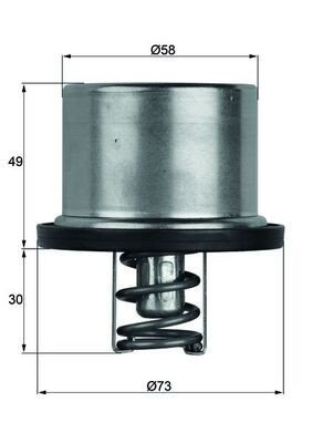 Termostat MAHLE ORIGINAL TX 37 79