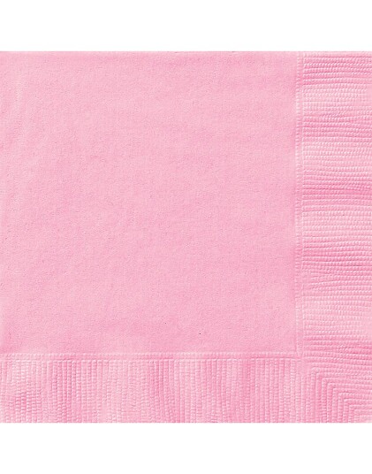 Unique 20 stk Lys Rosa Servietter 33x33 cm 90382