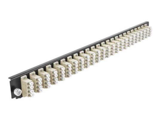 Delock - Fiberoptisk Spleisebokspanel - Front - Lc Mm X 96 - Svart Beige - 1U - 19"
