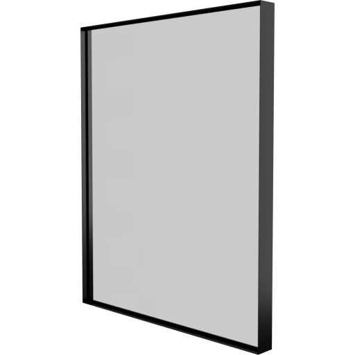 Sanibell Basicline speil 50x60 cm m/ssort aluramme Sanibell Basicline speil 50x60 cm m/ssort aluramme