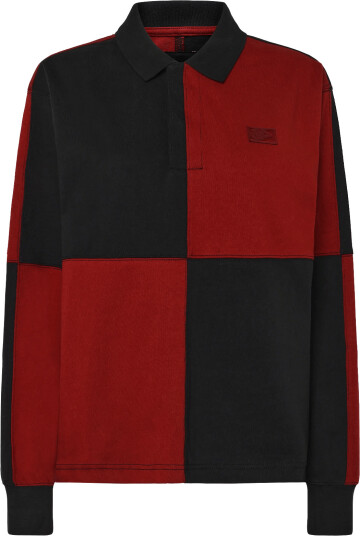 VANS Check Rugby Ls Knit Burgundy L
