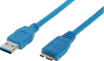 Shiverpeaks Bs77193, 3 M, Usb A, Micro-Usb B, Usb 3.2 Gen 1 (3.1 Gen 1), Hankjønn/Hunkjønn, Blå