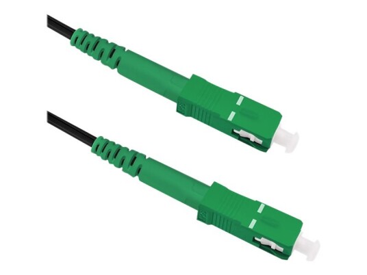 Qoltec Simplex Koblingskabel Sc/Apc-Enkeltmodus Hann Til Sc/Apc-Enkeltmodus Hann 100 M Fiberoptisk Simpleks 9 / 125 Micron Halogenfri Flat Svart